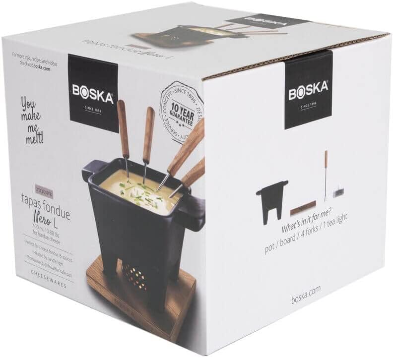 Boska Tapasfondue Nero L - 600 ml - geeignet für Käsefondue