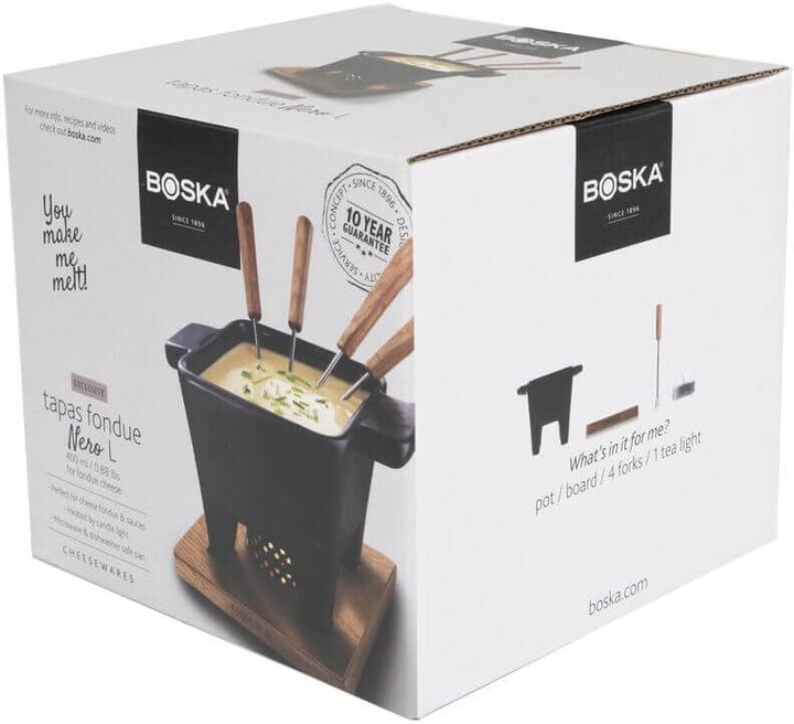 Boska Tapasfondue Nero L - 600 ml - geeignet für Käsefondue