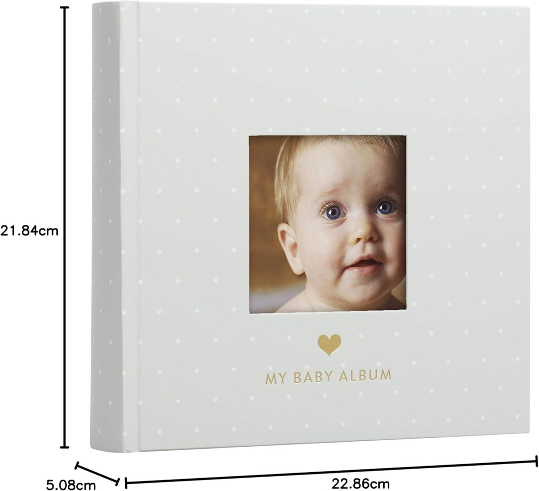 Pearhead My Baby Album, Baby Book Photo Keepsake for New and Expecting Parents, 50 Pages, Holds 200