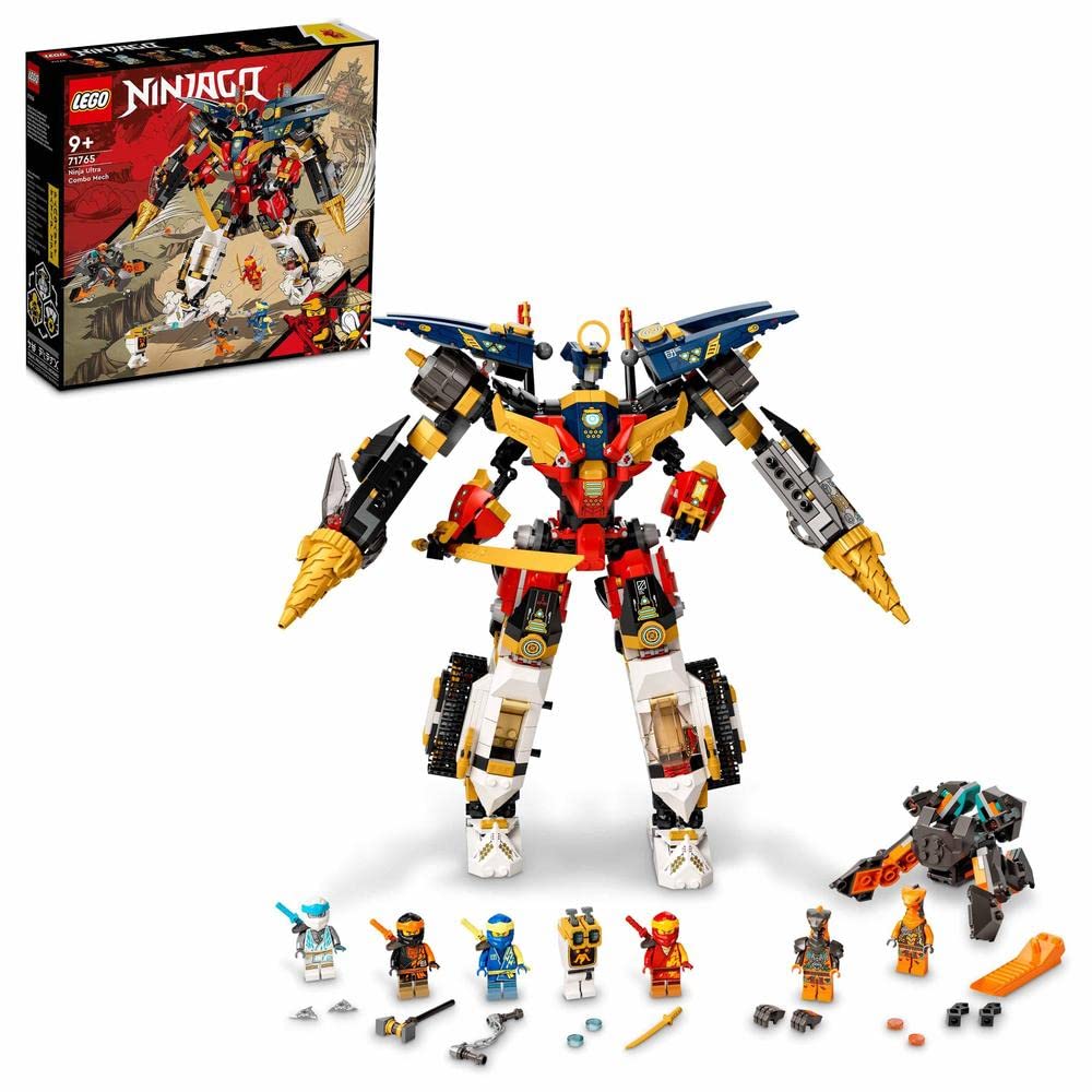 LEGO 71765 NINJAGO Ultrakombi-Ninja-Mech, 4-in-1-Spielzeug ab 9 Jahren mit Spielzeugauto, Jet und Pa