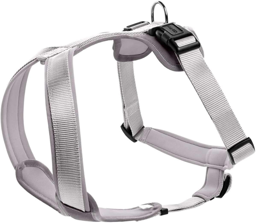 HUNTER NEOPREN Hundegeschirr, Nylon, gepolstert mit Neopren, S 42 - 53 cm, grau grau 42 - 53 cm, gra