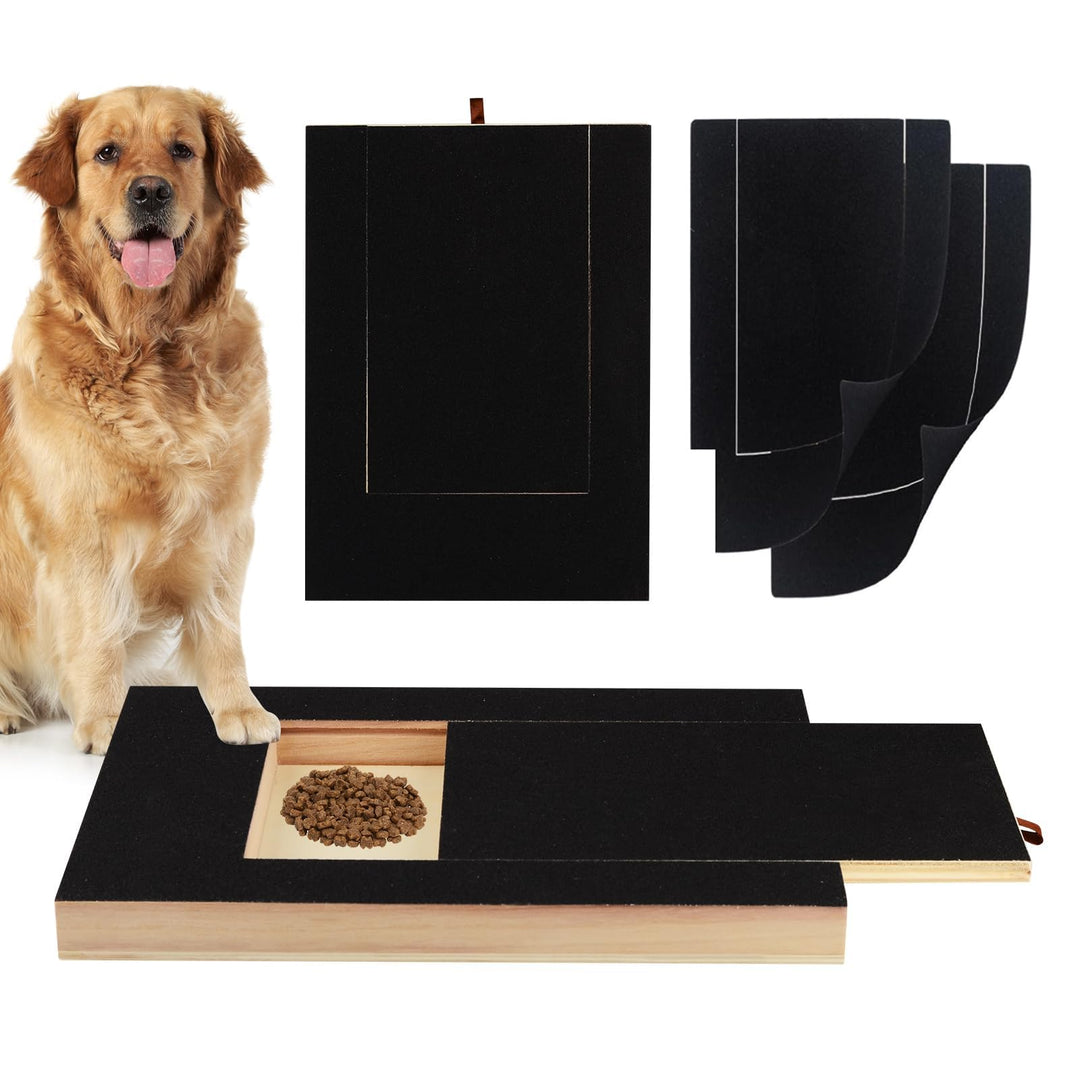 Kratzbrett für Hunde mit Leckerlibox 35x25x3cm, Scratch Pad für Nägel, Stressfreies Haustier Nagelfe