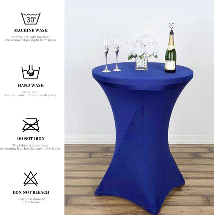 Showgeous 6er-Set Stretch Stehtisch Husse für Bistrotisch Ø 80-85 cm, Stehtischhussen Verstärkung im