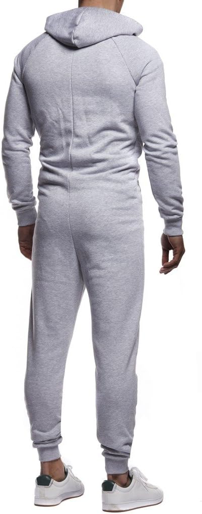 Leif Nelson Herren Overall Jumpsuit Onesie Trainingsanzug Jogginghose Fitness Bekleidung LN8154 XXL