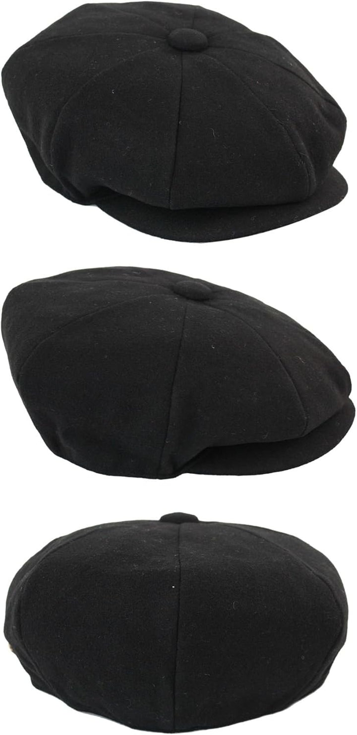 TruClothing.com Herren Mütze Fischgräte Tweed Design Grandad Stil Rabatt Preis XL Schwarz, XL Schwar