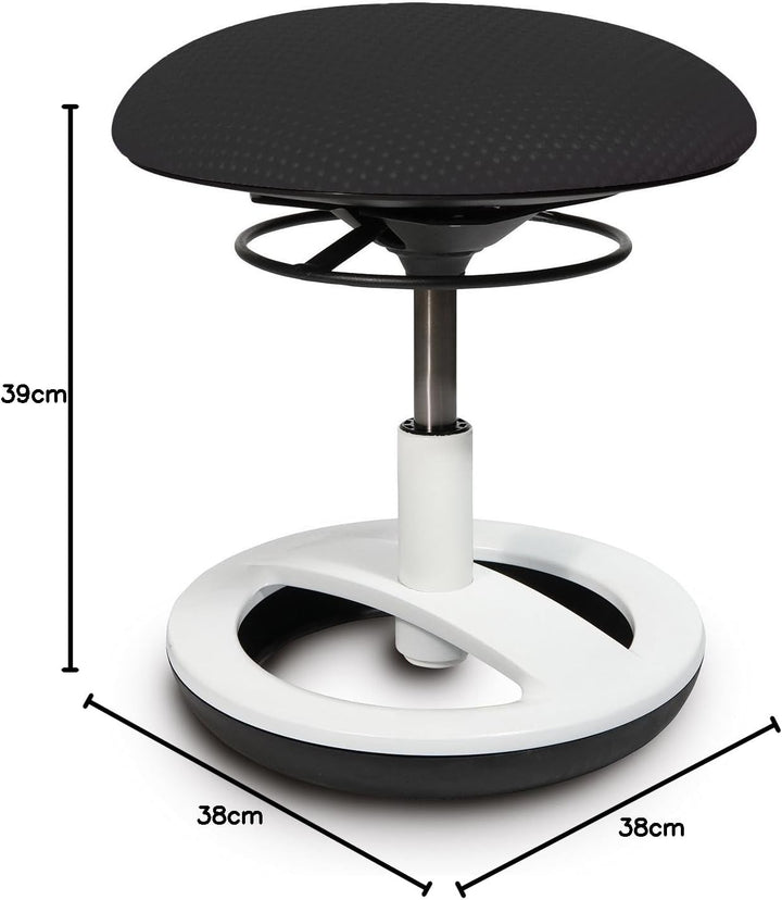 Topstar Sitzhocker, Aluminium, Schwarz, Schwarz