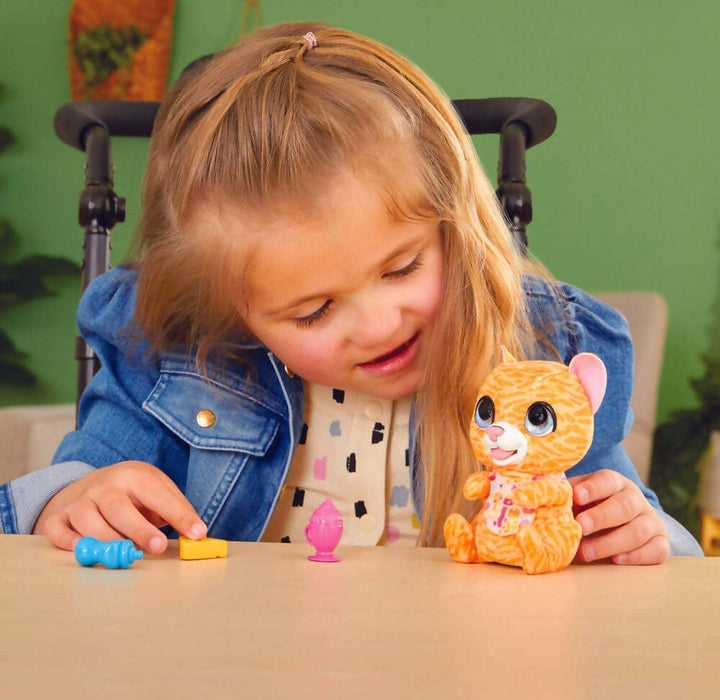 Hasbro furReal Newborns Kätzchen, Animatronik Plüschspielzeug mit Soundeffekten, interaktives Tierch
