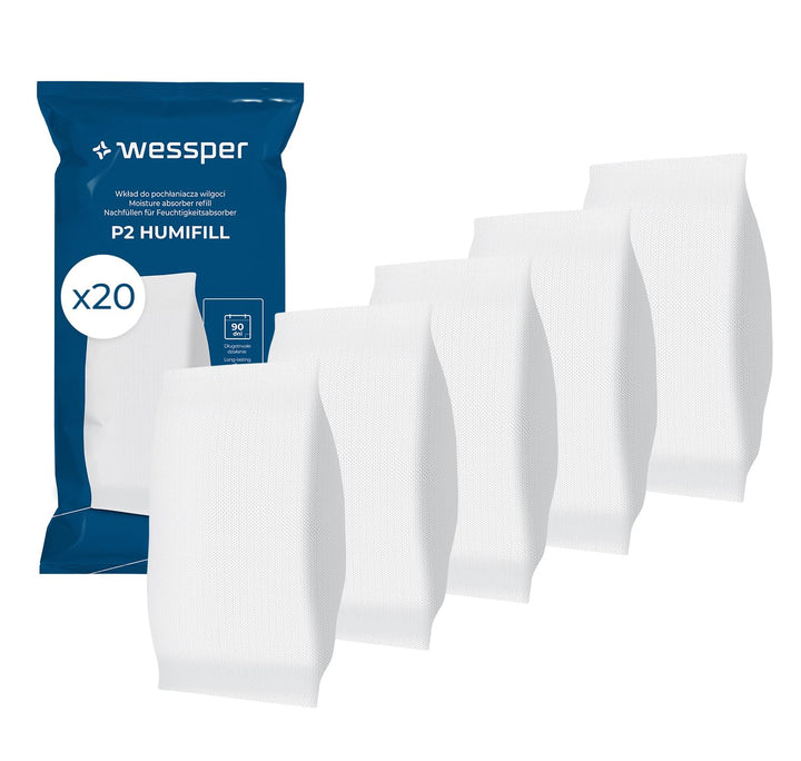 20x Luftentfeuchter Nachfüllbeutel - Granulat im 500g – verhindert Schimmel, Moder, üble Gerüche, St