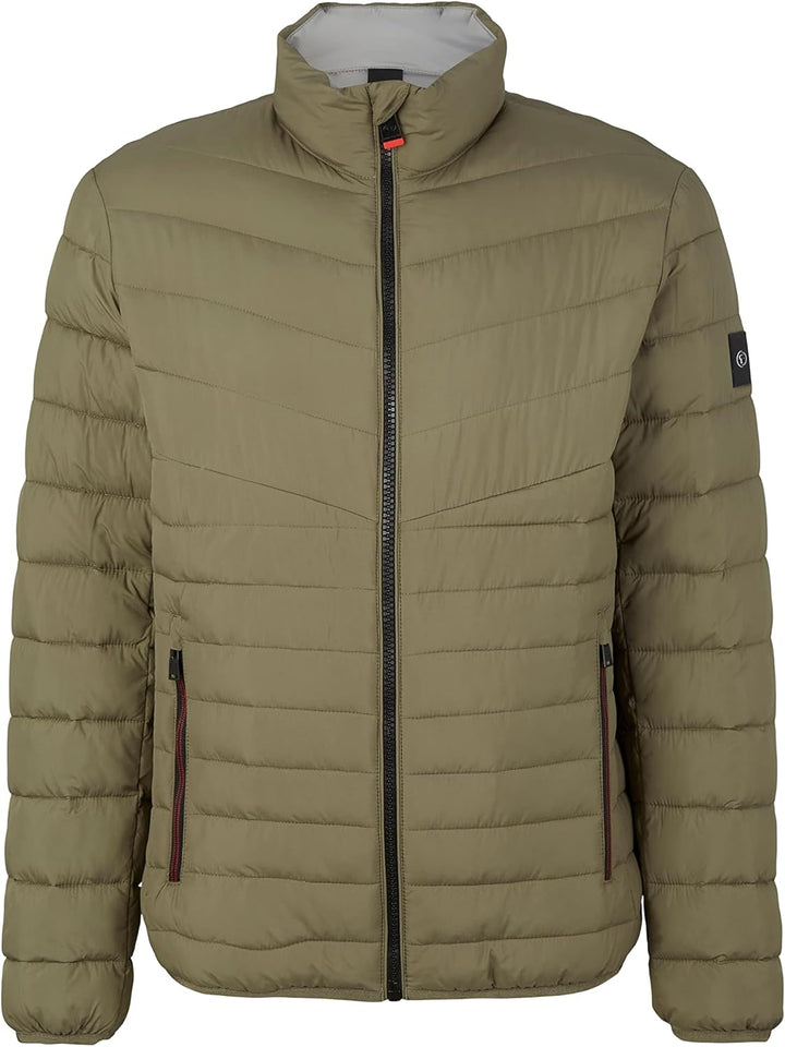 TOM TAILOR Herren Lightweight Steppjacke mit Stehkragen, 10415 - Dusty Olive Green
