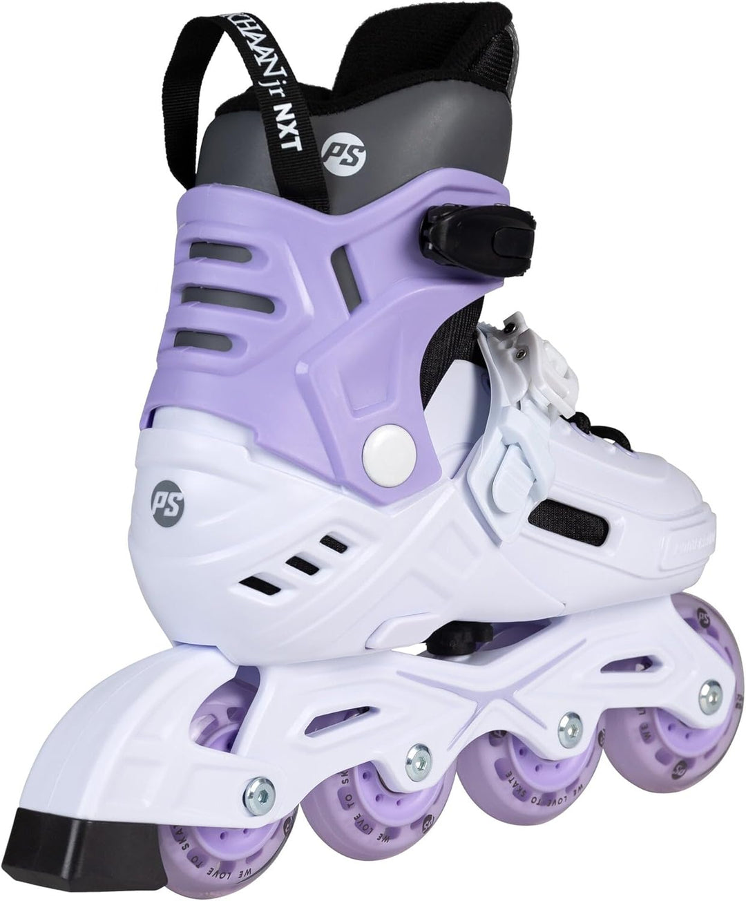 Powerslide Kinder Inline Skate Khaan Junior NXT White, grössenverstellbar, für Fitness, Urban, Hocke