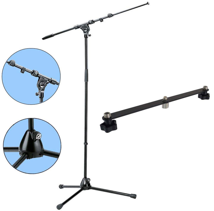 K&amp;M 210/9 Mikrofonstativ mit Galgen + keepdrum Stereo-Schiene Doppel-Halterung