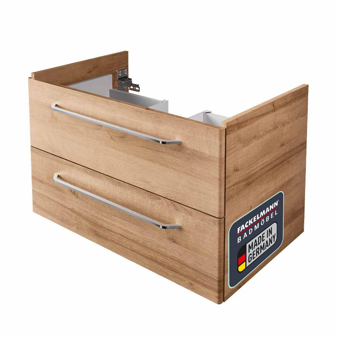 FACKELMANN Milano Waschbeckenunterschrank mit Schubladen – Unterschrank für Waschtisch im Bad (80 cm