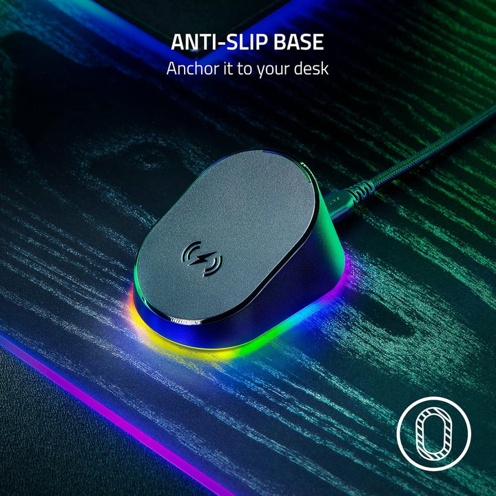 Razer Mouse Dock Pro mit kabellosem Ladepuck: magnetisches kabelloses Laden - Integrierter HyperPoll