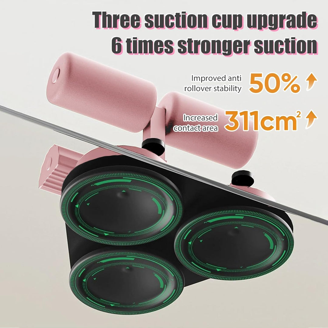 Tragbare Sit Up Bar, Selbstsaugung Sit Up Hilfe, Situp Trainingsgerät mit Drie Saugnäpf, Sit-Ups Ass