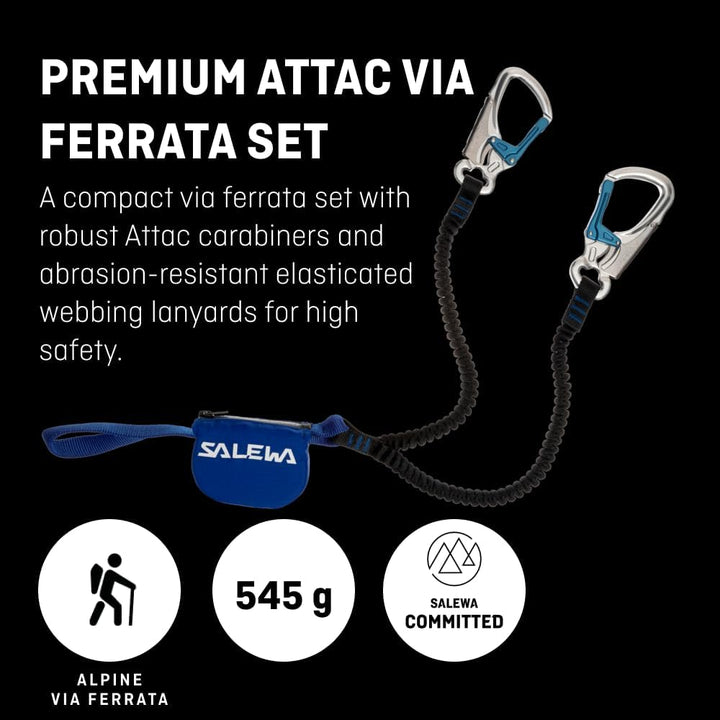 Salewa Set Via Ferrata Premium Attac Black - Blue UNI, Black - Blue UNI