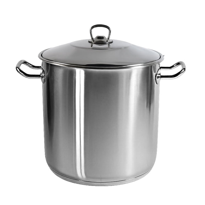 XXL Edelstahl Suppentopf mit Deckel – 21L 37L 50L – Induktion geeignet – grosser Gastronomie Kochtop