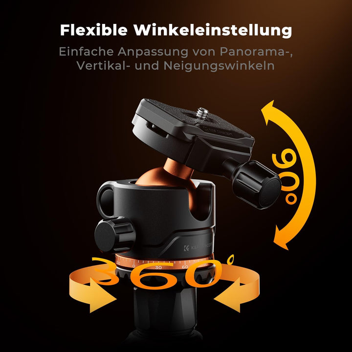 Kamera Stativ, K&F Concept Handy Stativ,178cm Stativ mit Handyhalterung, Tripod für unterwegs, Stati