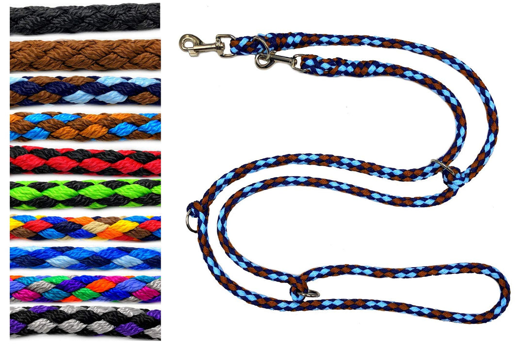 Hundeleine grosse Hunde bis 80 Kg Doppelleine Jumbo 2,40m / 2,80m / 3,50m / 5m verstellbar Übungslei