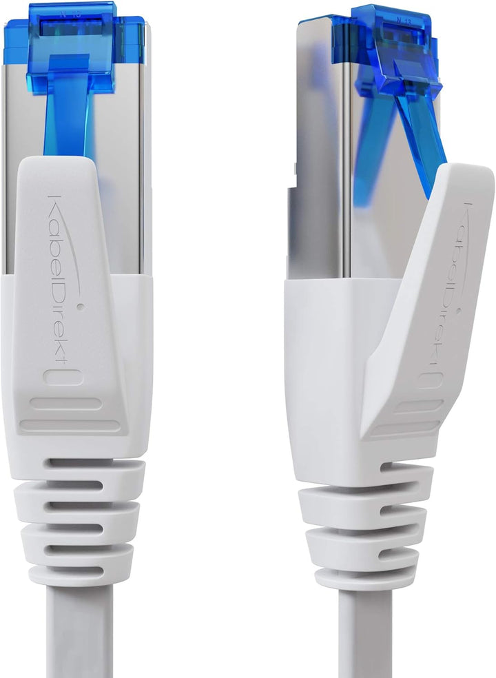 KabelDirekt – LAN Kabel flach, bruchfest konstruiert – 20m (CAT7 Kabel & Netzwerkkabel, 10 Gbit/s, b