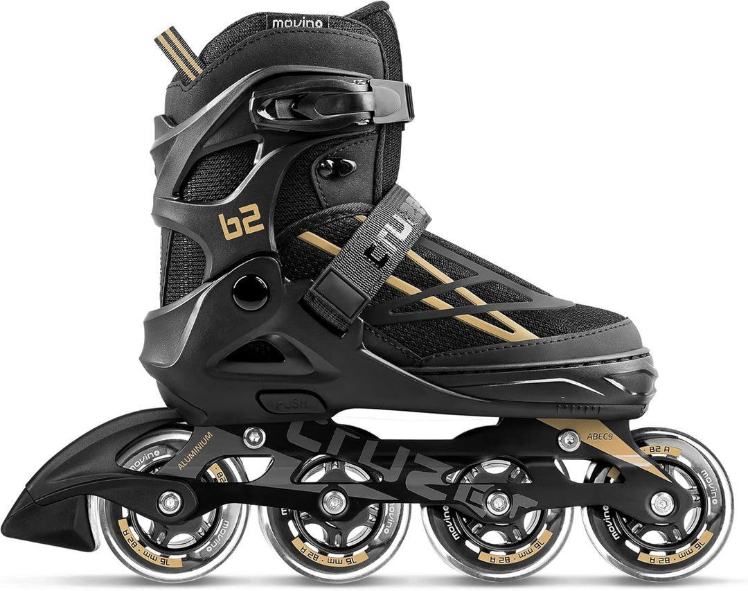 Movino Inline Skates Cruzer B2 Verstellbare Rollschuhe Damen Mädchen Jungen Inliner für Erwachsene m