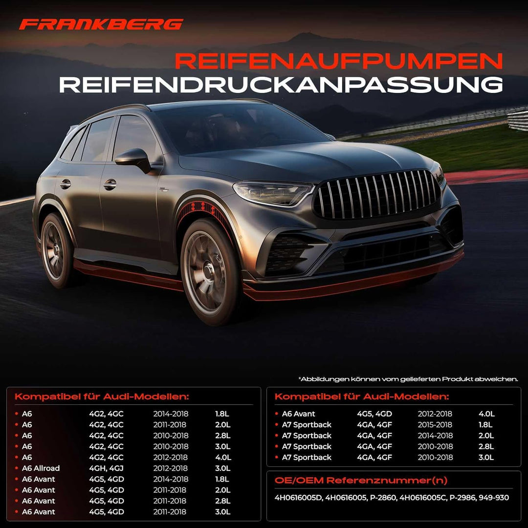 Frankberg Luftfederung Kompressor Kompatibel mit A6 4G2 4GC 1.8L-4.0L 2010-2018 A6 Avant 4G5 4GD 1.8