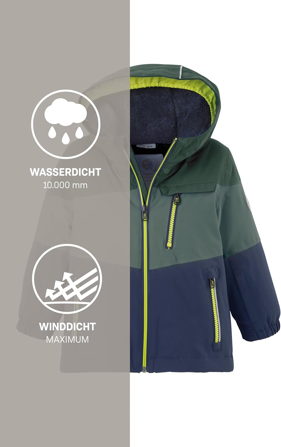 Killtec Unisex Fisw 3 Mns Ski Jckt Skijacke/Funktionsjacke mit Kapuze und Schneefang 86-92 dunkel wa