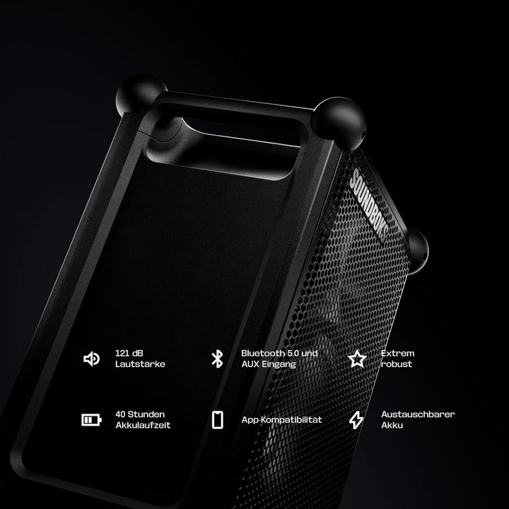 SOUNDBOKS Mix – Tragbarer Bluetooth-Lautsprecher – Robust & Wetterfest (IP65) – USB-C Akku – Extrem