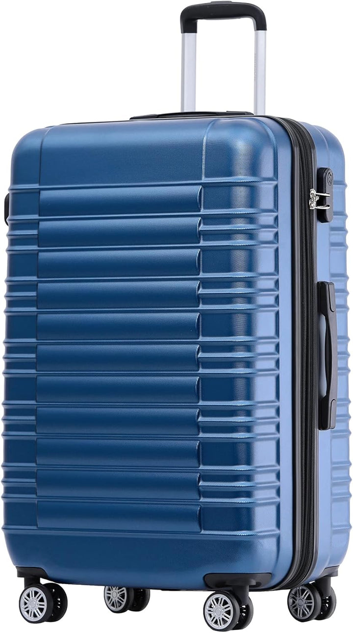 BEIBYE Zwillingsrollen Reisekoffer Koffer Trolleys Hartschale M-L-XL-Set (Blau, XL) Blau XL, Blau XL