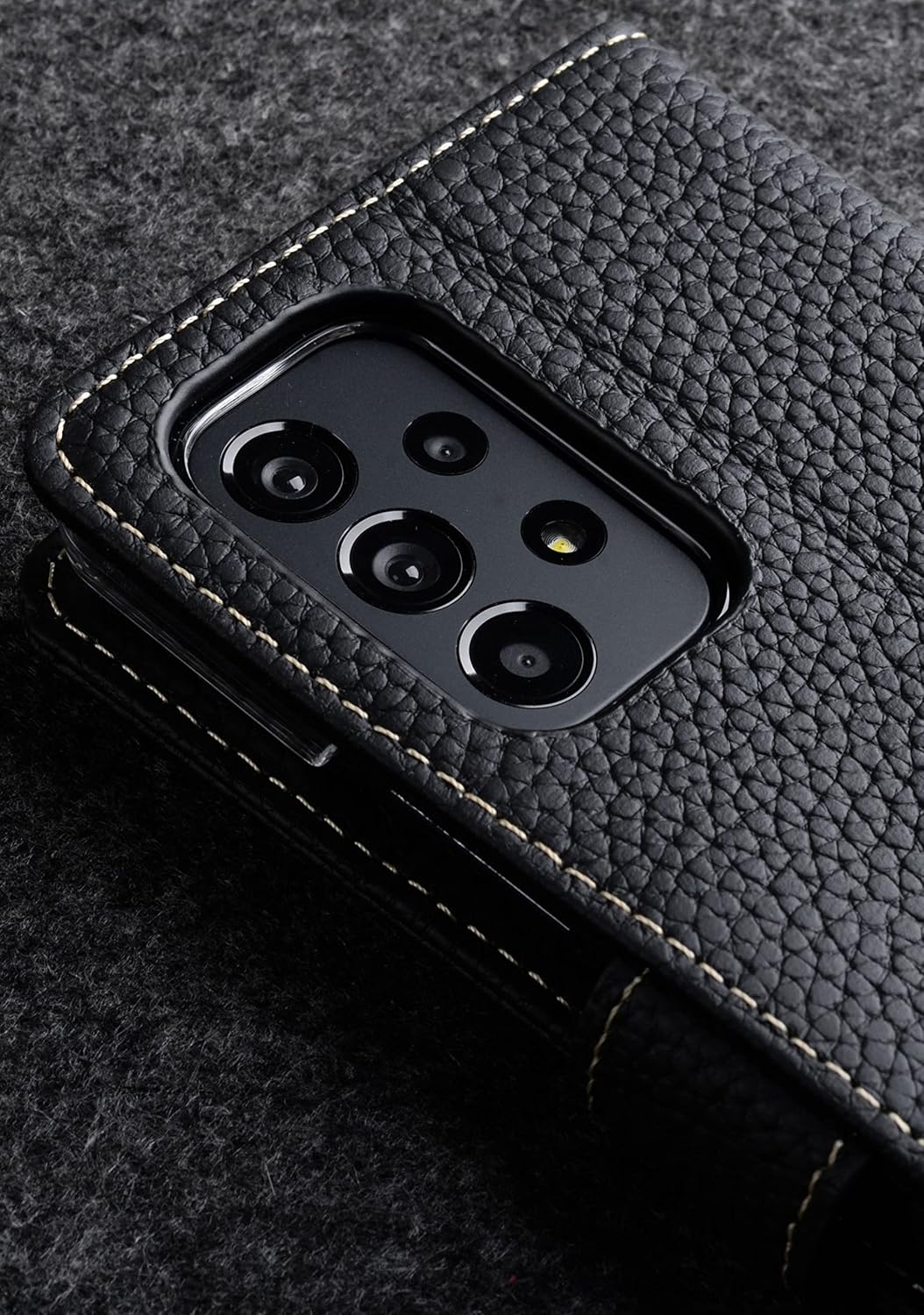 STILGUT Talis kompatibel mit Samsung Galaxy A53 5G Hülle mit Kartenfach aus Leder, Wallet Case, Lede