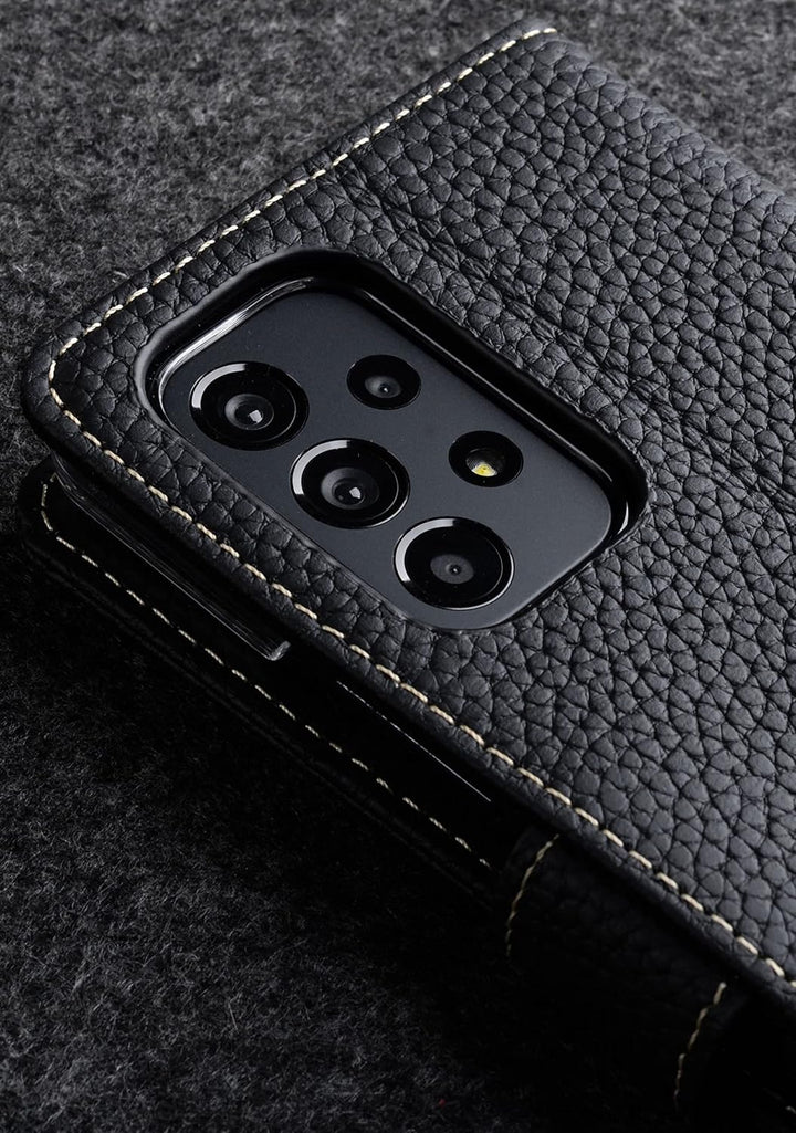 STILGUT Talis kompatibel mit Samsung Galaxy A53 5G Hülle mit Kartenfach aus Leder, Wallet Case, Lede
