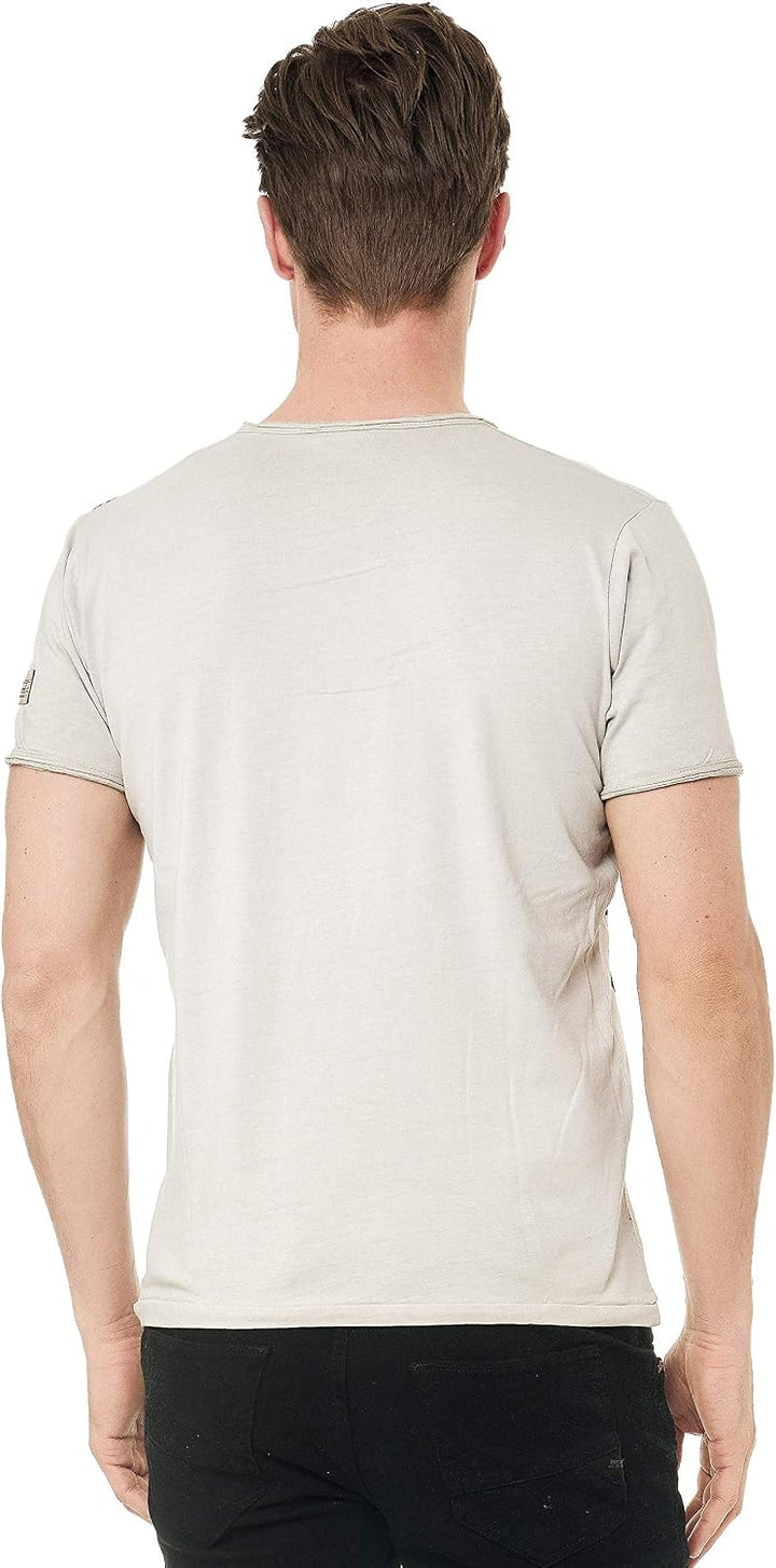 Rusty Neal Herren T-Shirt Rundhals USA Adler Tee Shirt Kurzarm Regular Fit Stretch 100% Baumwolle S