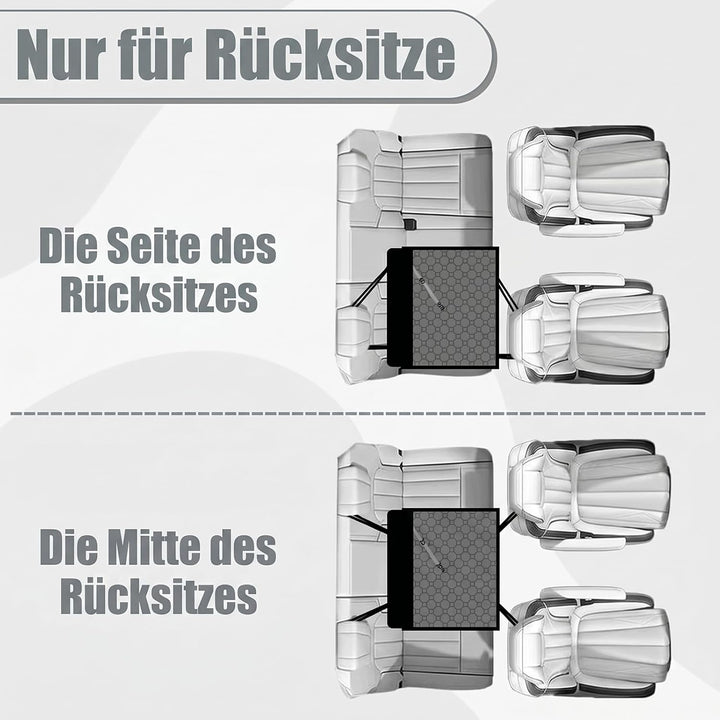 Verstärkter Hunde Autositz für Mittlere und Grosse Hunde, Hunde Autositz Rückbank – mit 4 Sicherheit