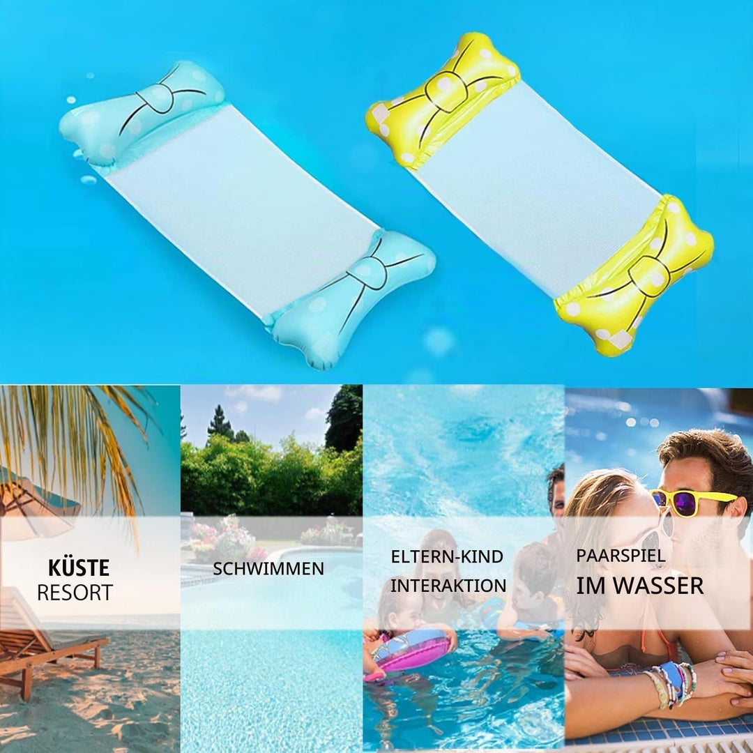 4-in-1 Wasser Hängematte, Aufblasbare Hängematte, Aufblasbares Schwimmbett, Wasserspielzeug Pool Zub