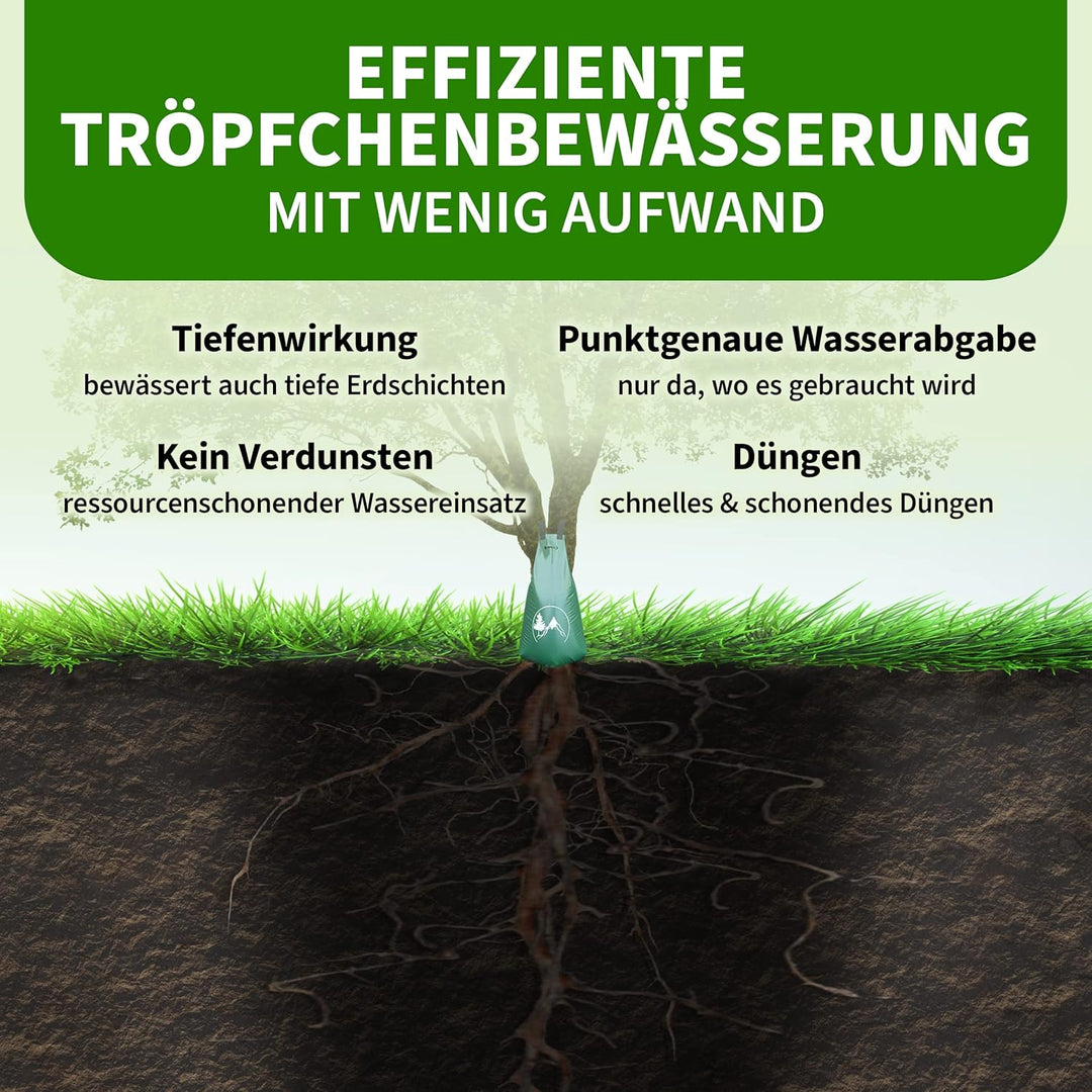 TTL Garden Baum Bewässerungssack 75L - Wassersack & Baumbeutel 75 Liter zur Tröpfchenbewässerung für