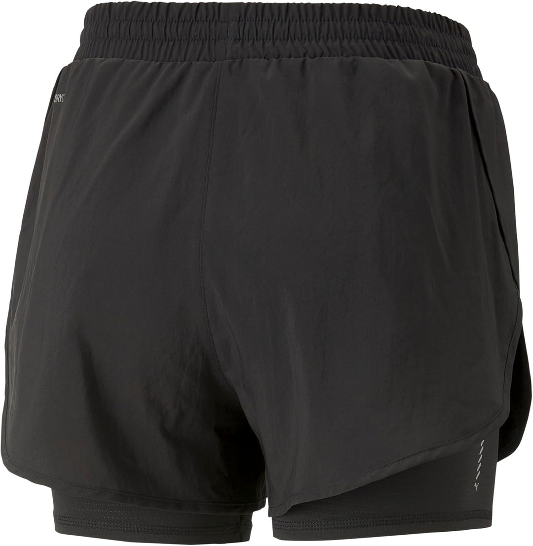 Puma Damen Boardshorts Run Favorite Woven 2in1 3" Short XS Puma Schwarz, XS Puma Schwarz