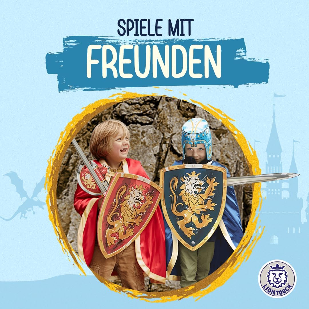 Liontouch Edler Ritter-Schild, Blau/Gross | Mittelalterliches Rollenspiel-Schaumspielzeug für Kinder
