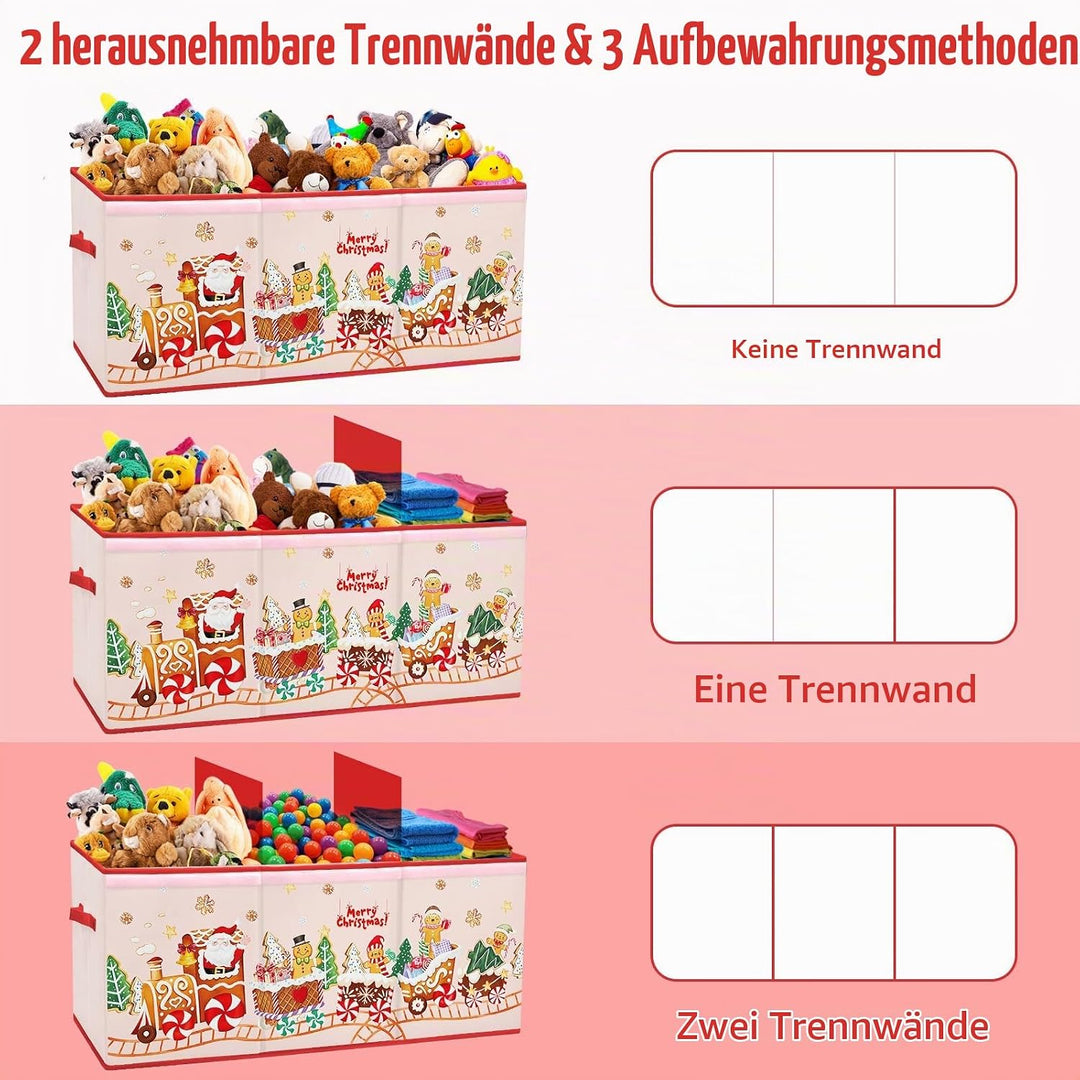 Extra Gross Aufbewahrungsbox mit Deckel Kinder, Zusammenklappbare Oxford-Spielzeugkiste mit Griff fü