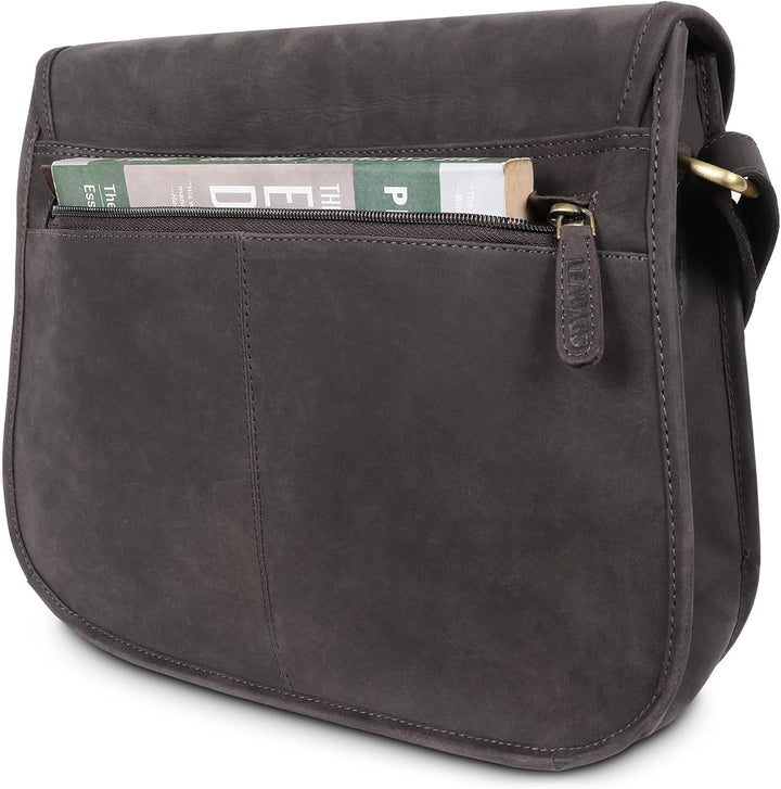 LEABAGS Leder Handtasche Damen I Premium Echtleder Umhängetasche I Damen Schultertasche I Damentasch