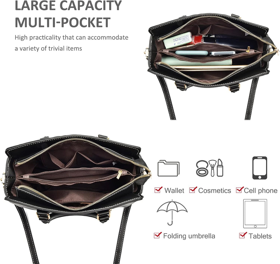 NICOLE & DORIS Handtasche für Frauen Elegante Henkeltasche Damen Mode Schultertaschen PU Leder Umhän