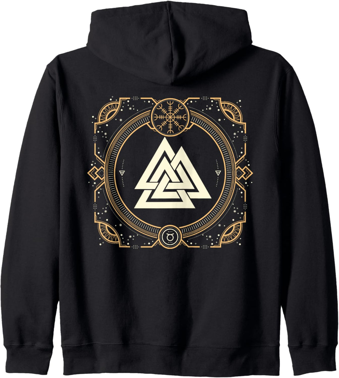 Magische Wikinger Symbole - Valknut & Aegishjalmur Kapuzenjacke