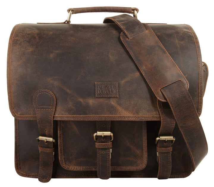 BAGAN Aktentasche echt Leder braun Damen - 020785