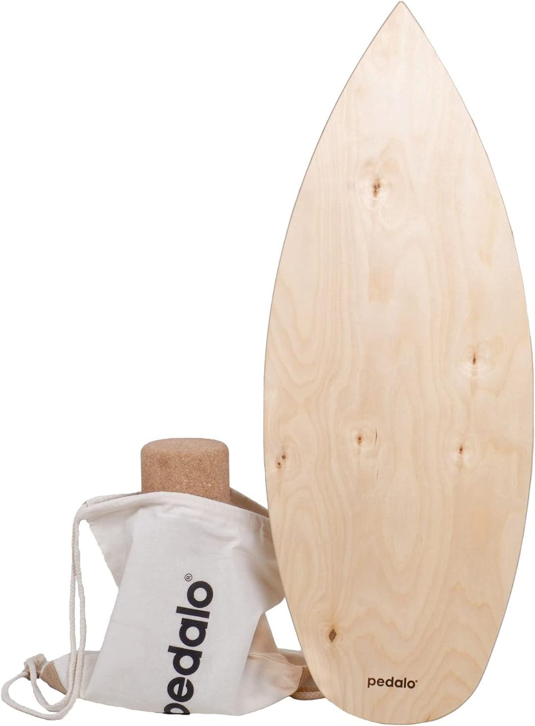 pedalo Balance-Board Pur I Balance Board aus Holz I Korkrolle I Koordination I Training