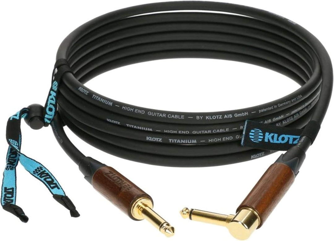 KLOTZ TITANIUM walnut - supreme gitarren kabel mit nussholz tüllen (4,5m), 4,5m