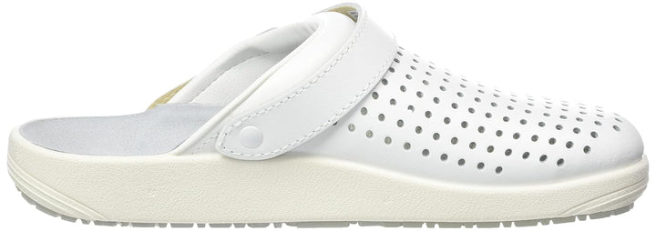 Abeba Clog 9300 - rubber Glattleder weiss, perforiert, zertifiziert, 44 44 EU, 44 EU