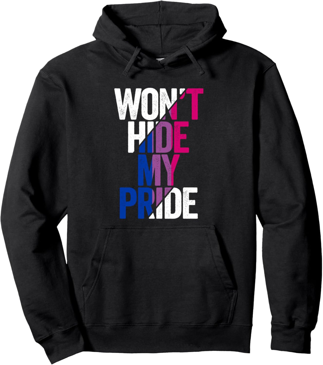 Won't Hide My Pride LGBTQ Bisexual Bisexuell Bi Pride LGBT Pullover Hoodie