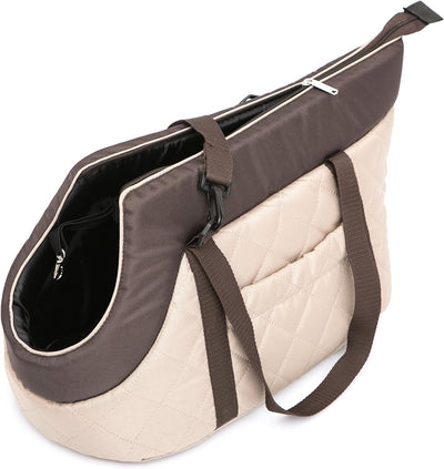 PillowPrim Hundetasche Tragetasche für kleinen und mittleren Hund Welpen Katze, Rucksack Beige - von