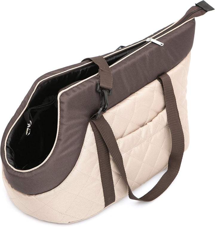 Hundetasche Tragetasche für kleinen und mittleren Hund Welpen Katze, Rucksack Beige - von 3 kg M - 2