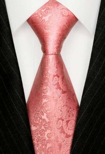 Lorenzo Cana - Luxus Krawatte aus 100% Seide - handgefertigte Markenqualität - rose rosa Barock Must
