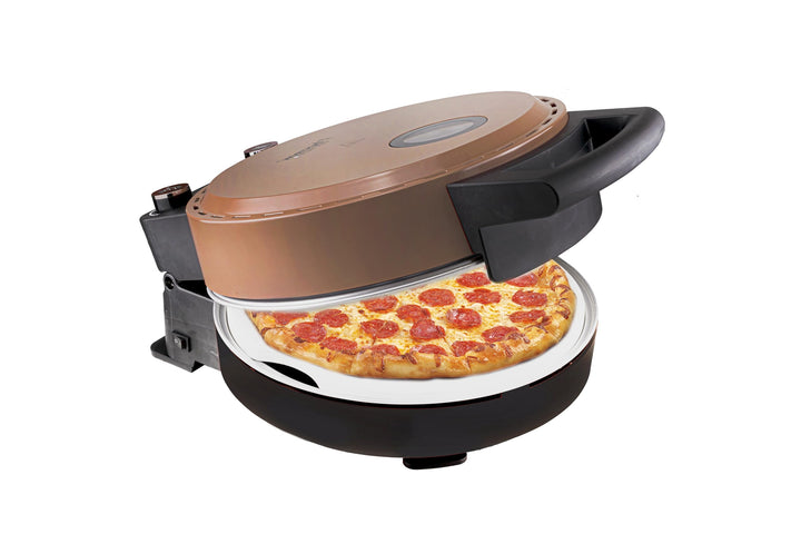 Bestron Pizzaofen für knusprige Pizzen in 5-10 Minuten, elektischer Pizzaofen mit bis zu echten 320°