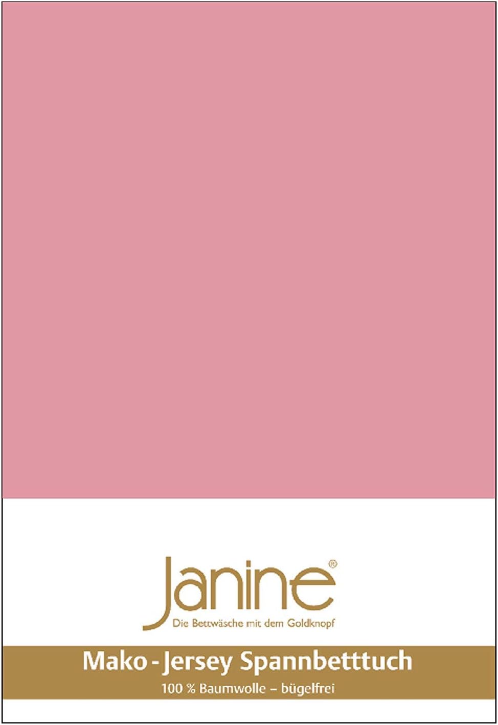 Janine Spannbetttuch 5007 Mako Jersey 180/200 bis 200/200 cm Altrose Fb. 21 180/200 cm - 200/200 cm